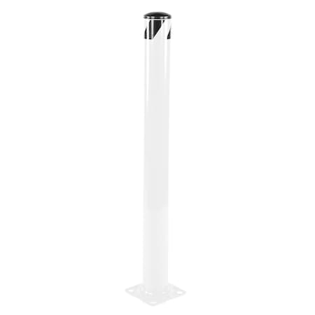 Vestil STEEL PIPE SAFETY BOLLARD 48"X4.5" WHITE BOL-48-4.5-WT